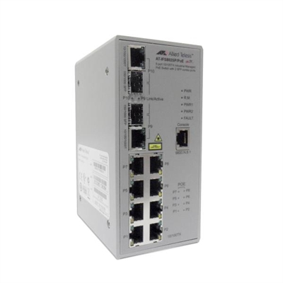 Allied-Telesis 990-003450-80 8 Port Managed Standalone Poe Fast Ethernet Industrial Switch. External 48V Supply - Puertos Lan: 8 N; Tipo Y Velocidad Puertos Lan: Rj-45 10/100 Mbps; Power Over Ethernet (Poe): Sí; Gestión: Managed; No. Puertos Uplink: 2; Soporte Routing: No; No. Puertos Poe: 8