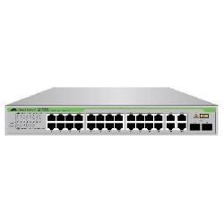 Allied-Telesis 990-004644-50 24 Port Fast Ethernet Websmart Switch With 4 Uplink Ports (2 X 10/100/1000T And 2 X Sfp-10/100/1000T Combo Ports) - Puertos Lan: 24 N; Tipo Y Velocidad Puertos Lan: Rj-45 10/100 Mbps; Power Over Ethernet (Poe): No; Gestión: Smartmanaged; No. Puertos Uplink: 2; Soporte Routing: No; No. Puertos Poe: 0