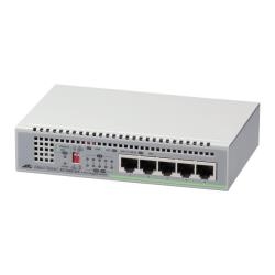 Allied-Telesis 990-004856-50 5 Port 10/100/1000Tx Unmanaged Switch With Internal Power Supply Eu Power Adapter, Configurable With Dip Switch - Puertos Lan: 5 N; Tipo Y Velocidad Puertos Lan: Rj-45 10/100/1000 Mbps; Power Over Ethernet (Poe): No; Gestión: Unmanaged; No. Puertos Uplink: 0; Soporte Routing: No; No. Puertos Poe: 0