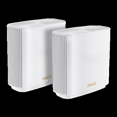 Asustek 90IG0740-MO3B60 ASUS ZenWiFi AX (XT9) AX7800 1er Pack Weiß. Color de la carcasa: Blanco, Tipo de antena: Interno, Tipo de producto: Sistema de malla. Banda Wi-Fi: Tribanda (2,4 GHz/5 GHz/5 GHz), Estándar Wi-Fi: Wi-Fi 6 (802.11ax), Wi-Fi estándares: 802.11a, 802.11b, 802.11g, Wi-Fi 4 (802.11n), Wi-Fi 5 (802.11ac), Wi-Fi 6 (802.11ax). Frecuencia del procesador: 1,7 GHz, Memoria interna: 512 MB, Memoria Flash: 256 MB. Voltaje de entrada de adaptador AC: 110 - 240 V, Frecuencia de adaptador AC: 50 - 60 Hz, Voltaje de salida de adaptador AC: 12 V. Peso: 740 g