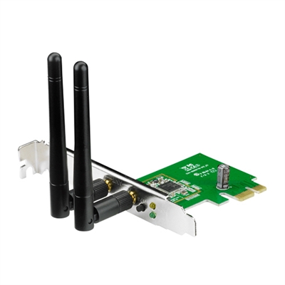 Asustek 90-IG1U003M00-0PA0- ASUS PCE-N15. Interno. Tecnología de conectividad: Inalámbrico, Interfaz de host: PCI Express, Interfaz: WLAN. Rango máximo de transferencia de datos: 300 Mbit/s, Estándar Wi-Fi: Wi-Fi 4 (802.11n), Banda Wi-Fi: Banda única (2,4 GHz)