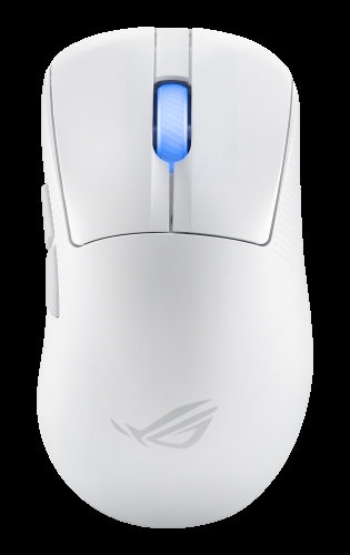 Asustek 90MP03N0-BMUA10 ASUS ROG Keris II Ace Wireless AimPoint White. Factor de forma: mano derecha. Tecnología de detección de movimientos: Óptico, Interfaz del dispositivo: RF Wireless + Bluetooth + USB Type-A, Resolución de movimiento: 42000 DPI, Tipo de botones: Botones presionados, Cantidad de botones: 4, Tipo de desplazamiento: Rueda, Aceleración (máx.): 50 G. Iluminación de color: Multi. Fuente de energía: Baterías/Cable. Color del producto: Blanco