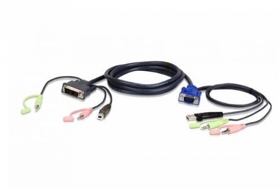 Aten 2L-7DX3U Aten VGA USB to DVI KVM Cable 3m
