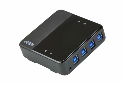 Aten US3344-AT Aten US3344-AT. Tasa de transferencia (máx): 5000 Gbit/s, Color del producto: Negro, Material de la carcasa: De plástico. Ancho: 93 mm, Profundidad: 93,7 mm, Altura: 26,8 mm. Cables incluidos: USB, USB tipo A - USB tipo B