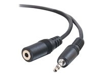 C2g 80092 C2G - Cable alargador de audio - mini-phone stereo 3.5 mm macho a mini-phone stereo 3.5 mm hembra - 2 m - blindado - moldeado