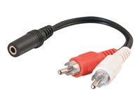 C2g 80134 C2G Value Series Y-Cable - Adaptador de audio - RCA macho a miniconector estéreo hembra - blindado - negro