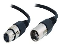 C2g 80376 C2G Pro-Audio - Cable de audio - XLR3 macho a XLR3 hembra - 50 cm - par trenzado revestido de lámina de aluminio y blindado (SFTP)
