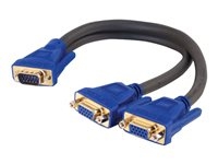 C2g 81174 C2G Ultima SXGA Monitor Y-cable - Cable alargador VGA - HD-15 (VGA) (M) a HD-15 (VGA) (H) - moldeado - carbón