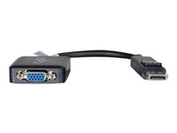 C2g 84323 C2G 20cm DisplayPort to VGA Adapter Converter - DP Male to VGA Female - Black - Adaptador VGA - DisplayPort (M) a HD-15 (VGA) (H) - 20 cm - trabado - negro