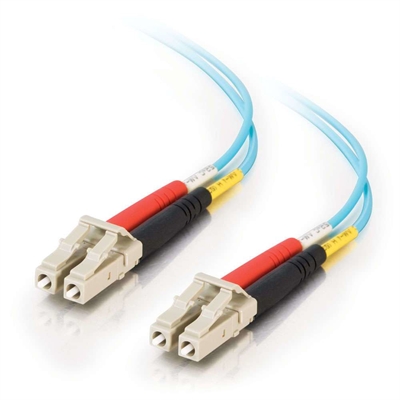 C2g 85550 C2G LC-LC 10Gb 50/125 OM3 Duplex Multimode PVC Fiber Optic Cable (LSZH) - Cable de red - LC de modos múltiples (M) a LC de modos múltiples (M) - 2 m - fibra óptica - impresión a dos caras - 50/125 micras - OM3 - sin halógenos - agua
