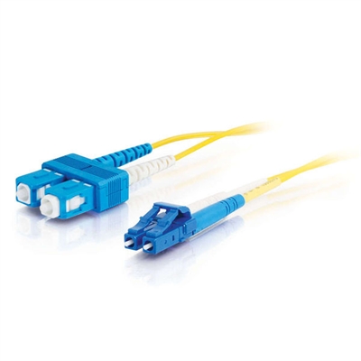 C2g 85586 C2G LC-SC 9/125 OS1 Duplex Singlemode PVC Fiber Optic Cable (LSZH) - Cable de interconexión - modo sencillo SC (M) a modo simple LC (M) - 1 m - fibra óptica - impresión a dos caras - 9/125 micrones - OS1 - sin halógenos - amarillo