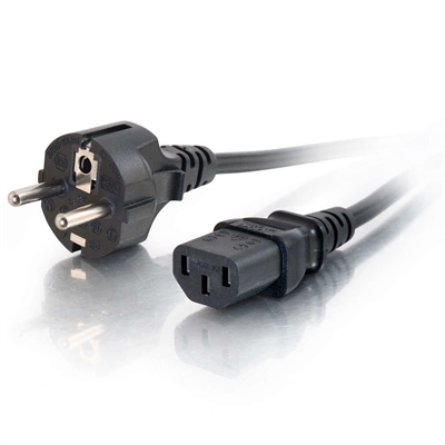 C2g 88542 C2G Universal Power Cord - Cable de alimentación - power CEE 7/7 (M) a power IEC 60320 C13 - 1 m - moldeado - negro - Europa