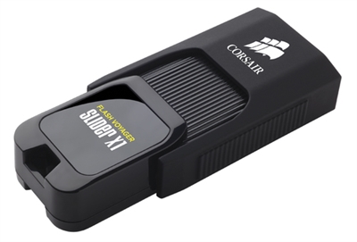 Corsair CMFSL3X1-128GB Corsair Voyager Slider X1 128GB. Capacidad: 128 GB, Interfaz del dispositivo: USB tipo A, Versión USB: 3.2 Gen 1 (3.1 Gen 1), Velocidad de lectura: 130 MB/s. Factor de forma: Deslizar. Peso: 9 g. Color del producto: Negro