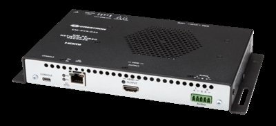 Crestron 6511507 Decodificador AV en red DM NVX® 4K60 4:4:4 HDRUn decodificador AV sobre IP fiable y de alto rendimiento que recibe vídeo 4K60 4:4:4 a través de Gigabit Ethernet estándar sin latencia perceptible ni pérdida de calidad. Admite HDR (alto rango dinámico) y HDCP 2.2. Proporciona una solución de enrutamiento de señales 4K segura para aplicaciones de distribución de contenidos en toda la empresa y el campus.