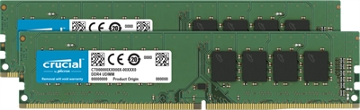 Crucial CT2K8G4DFRA32A Crucial - DDR4 - 16GB: 2 x 8GB - DIMM de 288 contactos - 3200MHz / PC4-25600 - CL22 - 1.2V - sin búfer - no-ECC