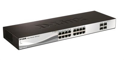 D-Link DGS-1210-20 D-Link Web Smart DGS-1210-20 - Switch - Gestionable - 16 puertos 10/100/1000 + 4 puertos Gigabit SFP - sobremesa, montaje en rack