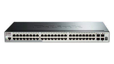 D-Link DGS-1510-52X D-Link SmartPro DGS-1510-52X - Switch - L3 - Gestionable - 48 puertos 10/100/1000 + 4 puertos 10 Gigabit SFP+ - sobremesa, montaje en rack