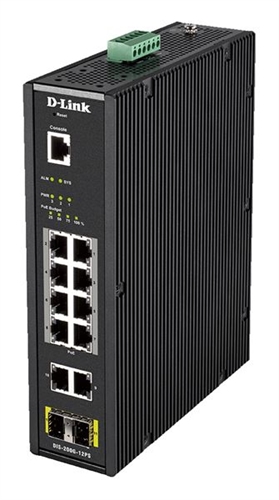 D-Link DIS-200G-12PS 12 Port L2 Industrial Smart Managed Switch With 10 X 1Gbaset(X) Ports (8 Poe 240W) & 2 X Sfp Ports - Puertos Lan: 10 N; Tipo Y Velocidad Puertos Lan: Rj-45 10/100/1000 Mbps; Power Over Ethernet (Poe): Sí; Gestión: Smartmanaged; No. Puertos Uplink: 2; Soporte Routing: No; No. Puertos Poe: 8