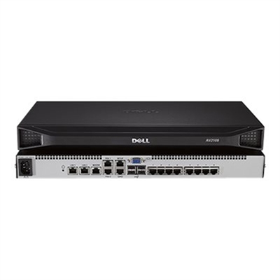 Dell A7485895 Dell PowerConnect DAV2108-G01 8-port analog, upgradeable to digital KVM switch with one local user, single power supply. TAA Compliant.