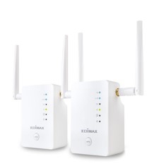 Edimax RE11 El kit domÃ©stico de itinerancia Wi-Fi Gemini RE11 contiene dos extensores de doble banda RE11S AC1200 diseÃ±ados para actualizar y extender tu Wi-Fi sin sustituir el enrutador existente. Los dos extensores RE11S forman una red de malla de itinerancia Wi-Fi inteligente con un solo SSID (nombre de red). Detectan y cambian automÃ¡ticamente el dispositivo a la mejor seÃ±al Wi-Fi disponible para una experiencia mÃ¡s natural y constante. Puedes moverte libremente por tu casa sin caÃ­das de seÃ±al o cambiar diferentes SSID. DiseÃ±ado para disfrutar de un Wi-Fi domÃ©stico veloz y fiable, el kit Gemini RE11 tiene una velocidad sobrecargada 802.11ac. Solo tiene que enchufarlo y actualiza instantÃ¡neamente una red 11n a doble banda inalÃ¡mbrica 11ac con velocidades de hasta 1200 Mbps (300 Mpbs en 2.4 GHz + 867 Mbps en 5 GHz), ideal para la transmisiÃ³n continua de vÃ­deo. AdemÃ¡s, por estar diseÃ±ado para un fÃ¡cil Wi-Fi domÃ©stico, el RE11S es un dispositivo 3 en 1 que puede funcionar como extensor Wi-Fi, puntos de acceso o puente Wi-Fi, dependiendo de los requisitos de su Wi-Fi domÃ©stico.