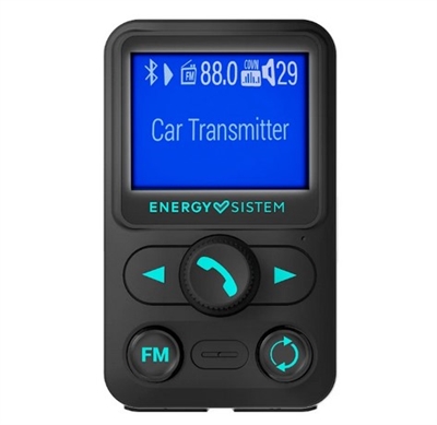 Energy-Sistem 455249 Energy Sistem CAR FM-T SERIES Xtra - Bluetooth manos libres / transmisor de FM / cargador para teléfono móvil, sonido de coche, tableta