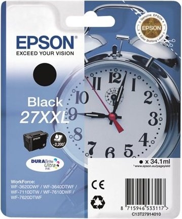 Epson C13T27914012 Epson Workforce Wf-3000 Y Wf-7000/Wf-7715Dwf Cartucho Negro De Alta Capacidad 2.200 Pag.Nº27xxl