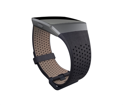 Fitbit FB164LBNVS Fitbit Perforated Leather Band - Correa de reloj para reloj inteligente - Pequeña - azul medianoche - para Fitbit Ionic