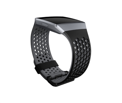 Fitbit FB164SBBKL Fitbit Sport Band - Correa de reloj para reloj inteligente - Grande - negro y carbón - para Fitbit Ionic