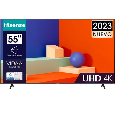 Hisense 55A6K Tv 55 4K Smart Tv - Pulgadas: 55 ''; Smart Tv: Sí; Definición: 4K; Pantalla Curva: No; Tipo: Tv; Formato Vesa Fdmi (Flat Display Mounting Interface): Mis-F (200X300mm)