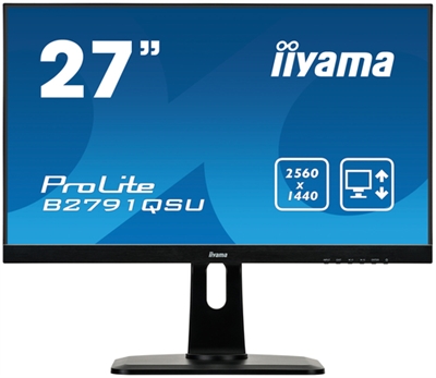 Iiyama B2791QSU-B1 iiyama ProLite B2791QSU-B1 - Monitor LED - 27 - 2560 x 1440 QHD @ 75 Hz - TN - 350 cd/m² - 1000:1 - 1 ms - HDMI, DVI, DisplayPort - altavoces - negro