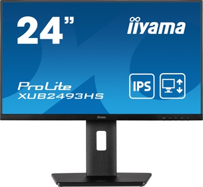 Iiyama XUB2493HS-B5 iiyama ProLite XUB2493HS-B5 - Monitor LED - 24 (23.8 visible) - 1920 x 1080 Full HD (1080p) @ 75 Hz - IPS - 250 cd/m² - 1000:1 - 4 ms - HDMI, DisplayPort - altavoces - negro mate