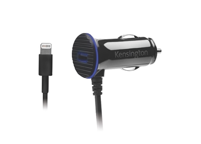 Kensington K39794WW Cargador Coche Powerbolt 3.4Amp - Tipología Específica: Cargador De Batería Para Coche; Material: Plástico; Color Primario: Negro; Tipo De Conector 1: Lightning; Peso: 0 Gr