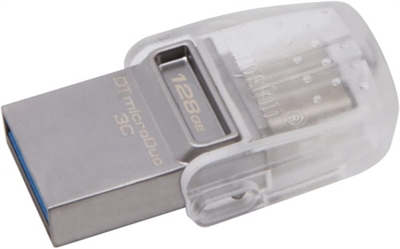 Kingston DTDUO3CG3/128GB Kingston DataTraveler microDuo 3C - Unidad flash USB - 128 GB - USB 3.2 Gen 1 / USB-C