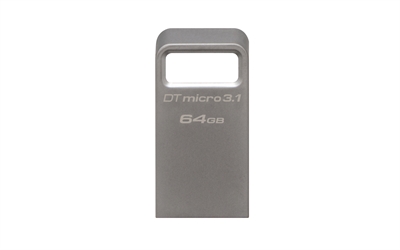 Kingston DTMC3/64GB Kingston DataTraveler Micro 3.1 - Unidad flash USB - 64 GB - USB 3.1