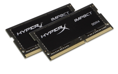 Kingston HX426S15IB2K2/16 HyperX Impact - DDR4 - 16GB: 2 x 8GB - SODIMM de 260 contactos - 2666MHz / PC4-21300 - CL15 - 1.2V - sin búfer - no-ECC - negro