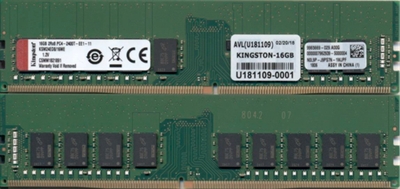 Kingston KSM24ED8/16ME Kingston Technology KSM24ED8/16ME. Componente para: PC/servidor, Memoria interna: 16 GB, Diseño de memoria (módulos x tamaño): 1 x 16 GB, Tipo de memoria interna: DDR4, Velocidad de memoria del reloj: 2400 MHz, Forma de factor de memoria: 288-pin DIMM, Latencia CAS: 17, ECC