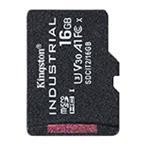 Kingston SDCIT2/16GBSP Kingston Industrial - Tarjeta de memoria flash - 16 GB - A1 / Video Class V30 / UHS-I U3 / Class10 - microSDHC UHS-I