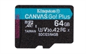Kingston SDCG3/64GBSP - Kingston Canvas Go! Plus - Tarjeta de memoria flash - 64 GB - A2 / Video Class V30 / UHS-I