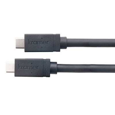 Kramer 96-0235106 C-U32/FF es un cable USB-C(M) a USB-C(M), USB 3.2 Gen-2 SuperSpeed+ que ofrece un nivel completamente nuevo de conectividad fiable gracias al exclusivo K-lock de kramer. Transfiera vídeo 4K a 60 datos a velocidades increíbles (10G), cargue otros dispositivos (60W) e incluso alimente dispositivos móviles, todo con un solo cable activo. C-U32/FF ofrece un rendimiento de hasta 10 Gbps cuando se utiliza con un host y un dispositivo USB 3.2. El conector USB Type-C simétrico y de perfil bajo, con el mecanismo K-Lock integrado, se puede enchufar en cualquier dirección, lo que elimina la frustración de conseguir la inserción correcta del puerto.