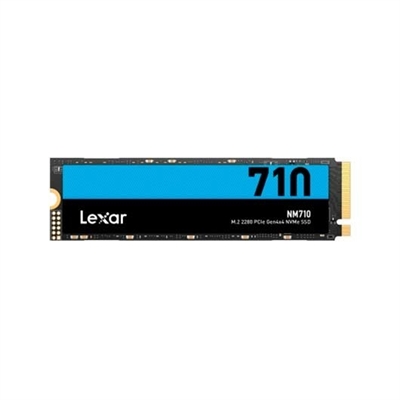 Lexar LNM710X500G-RNNNG Lexar NM710. SDD, capacidad: 500 GB, Factor de forma de disco SSD: M.2, Velocidad de lectura: 5000 MB/s, Velocidad de escritura: 4500 MB/s, Componente para: PC/ordenador portátil