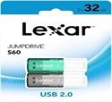 Lexar LJDS060032G-B2NNG - LEXAR 2X32GB PACK JUMPDRIVE S60 USB 2.0 FLASH DRIVE