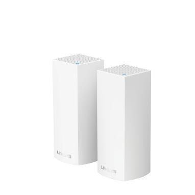 Linksys WHW0302-EU Linksys VELOP Whole Home Mesh Wi-Fi System WHW0302 - Sistema Wi-Fi (2 enrutadores) - hasta 4000 pies cuadrados - malla - GigE - Bluetooth 4.0, 802.11a/b/g/n/ac - Tres bandas