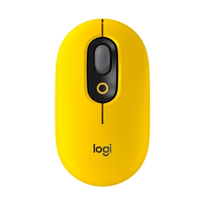 Logitech 910-006546 Logitech POP - Ratón - emoji personalizado - óptico - 4 botones - inalámbrico - Bluetooth 5.1 LE - amarillo