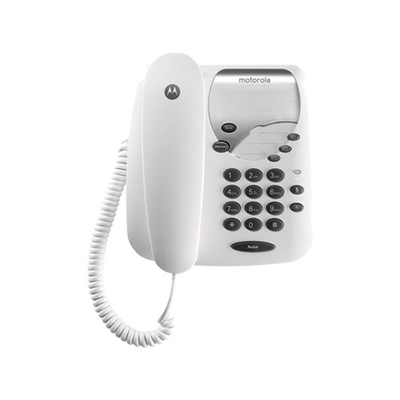 Motorola 107CT202BLACK El telÃ©fono fijo Motorola CT202 ofrece la simplicidad de un telÃ©fono fijo y la comodidad de un manos libres. PodrÃ¡s ver en todo momento quiÃ©n estÃ¡ llamando gracias a su gran pantalla con identificador de llamadas.