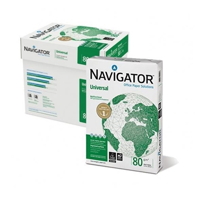 Navigator 6119 Caja 5 Paquetes Navigator Univers A4 500 Hojas 80G - Tipología: Multiuso; Formato: A4 In; Gramaje: 80 Gr/Mq; Acabado: Normal; Color: Blanca; Unidades Por Paquete: 500; Número De Paquetes: 5