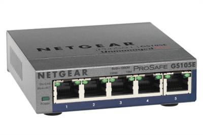Netgear GS105PE-10000S 5Pt Gigabit Poe/Pd Plus Switch - Puertos Lan: 5 N; Tipo Y Velocidad Puertos Lan: Rj-45 10/100/1000 Mbps; Power Over Ethernet (Poe): Sí; Gestión: Unmanaged Plus; No. Puertos Uplink: 0; Soporte Routing: No; No. Puertos Poe: 2