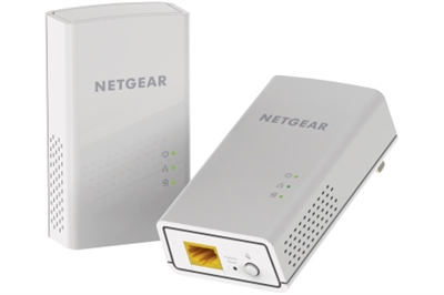 Netgear PL1200-100PES NETGEAR Powerline PL1200 - Puente - GigE, HomePlug AV (HPAV) 2.0 - conectable en la pared (paquete de 2)