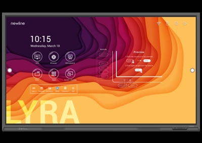 Newline TT-6521Q Pantalla 65 Android 11 Lyra - Utilización: Monitor Interactivo; Tamaño Pantalla: 65 ''; Formato: 16:9; Tecnología De Paneles: Direct Led; Brillo: 400 Cd/M²; Multimedia: Sí; Contraste Standard: 5000 :1; Frecuencia Optima: 0 Hz; Escuela Digital: Popular Por Educación
