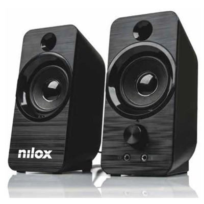 Nilox NXAPC02 Altavoz Pc 6W - Wireless: No; Usb Para Pc/Mp3: Sí; Color Principal: Negro; Entradas Rca: No