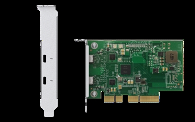 Qnap QXP-T32P QNAP QXP-T32P. Interfaz de host: PCIe, Interfaz de salida: Thunderbolt 3, Factor de forma de la tarjeta de expansión: Full-height / Low-profile. Utilizar con: NAS / Storage server